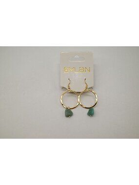 NWT Dylan Jewelry Maison Earrings Blue Sky Gold Tone Dangle Drop Boho Chic